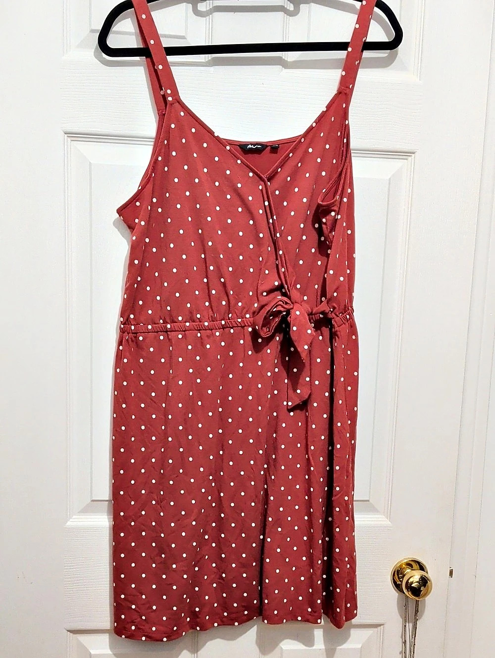 Reitmans Rust Polka Dot Mini Dress